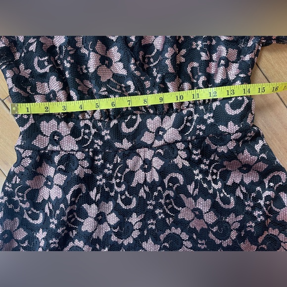 Kiyonna Black Blush Lace Fit & Flare Dress L USA Made with Pockets - Picture 10 of 14